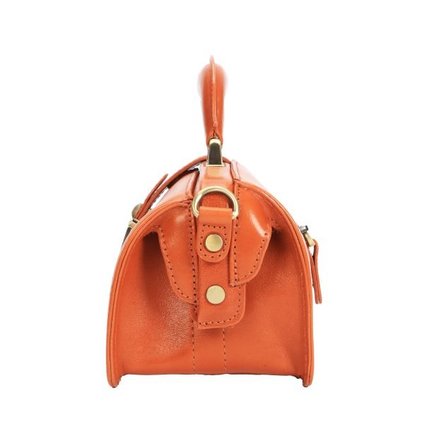 Leather framed satchel - Image 3