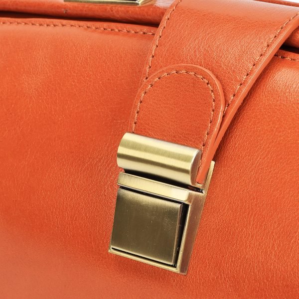 Leather framed satchel - Image 4